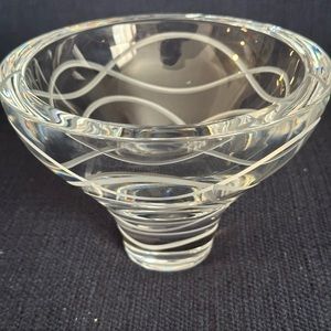 Nambe Crystal Swirl Bowl